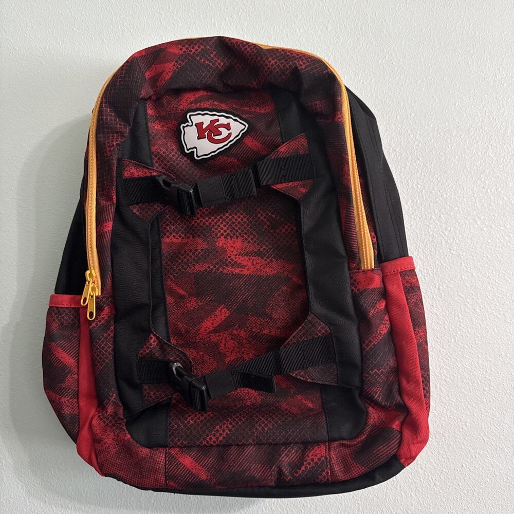 KC Kansas City Chiefs Kingdom NFL Football Backpack NEW 12” X 18”‎